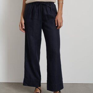 Alex Mill Riley Pant In Linen Medium Navy NWT